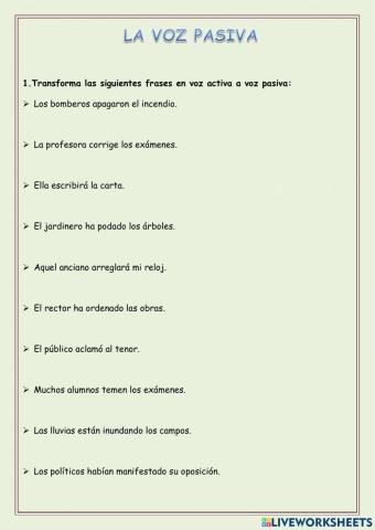 La voz pasiva