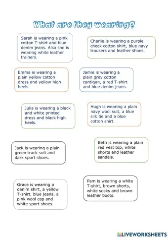 What are you  wearing?