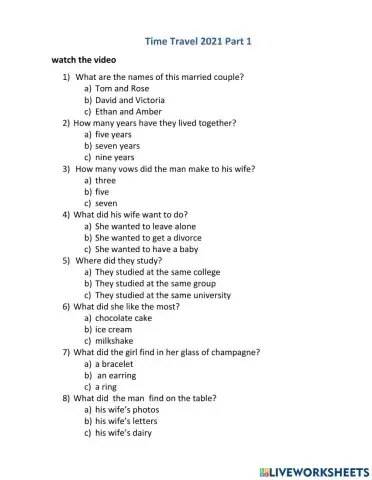 Time Travel 2021 Part 1