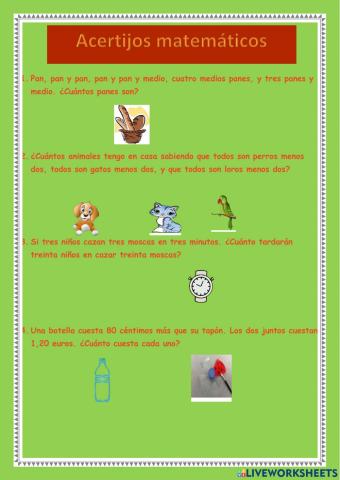acertijos matemáticos