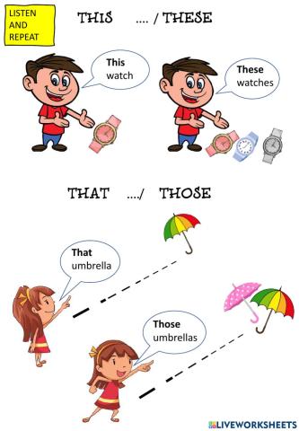 4º demonstratives listen and repeat