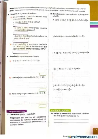 Division y operaciones combinadas