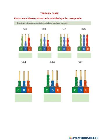 Abacos numeros con tres cifras