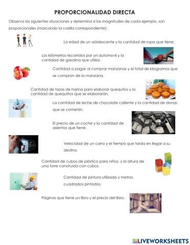 Proporcionalidad directa