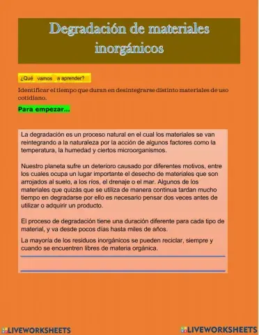 Degradación de materiales inorgánicos