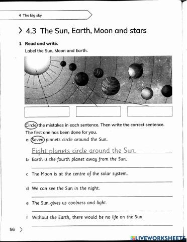 Cge2-u4.3 The Sun, Earth, Moon and stars