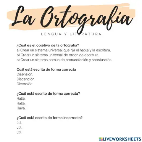 Ortografía
