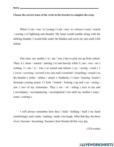 Narrative Writing Practice