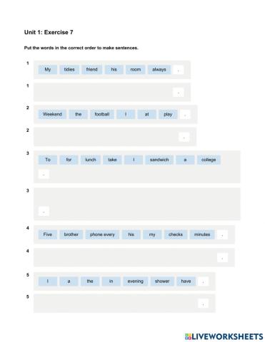 Mindset Foundation - Grammar & Vocabulary Skills Modules - Unit 1 Ex7