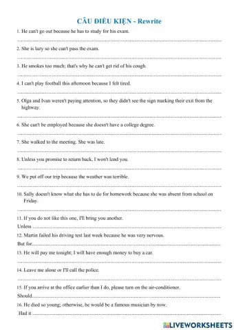 Conditional sentences