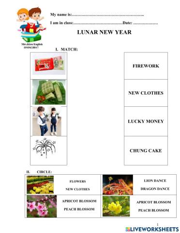 Tet holiday 1 (grade 4,5,6)