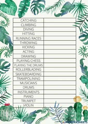 Free time activities