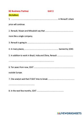 Listening Unit 3 Business Partner