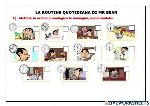 La routine quotidiana di Mr Bean