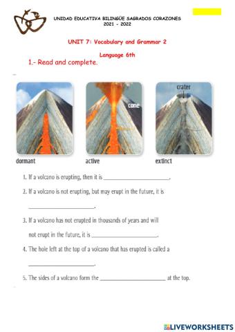 Grammar and Vocabulary 2 Unit 7 Language 6th