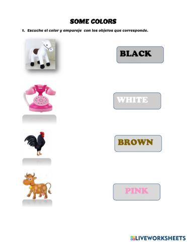 White, Black, pink and brown