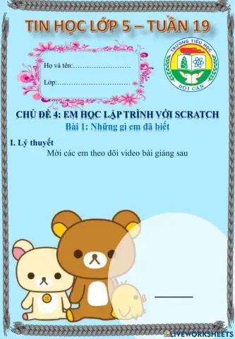 Tin học lớp 5. Tuần 19