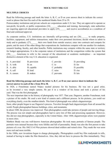 Mock test 5 G12 HK1