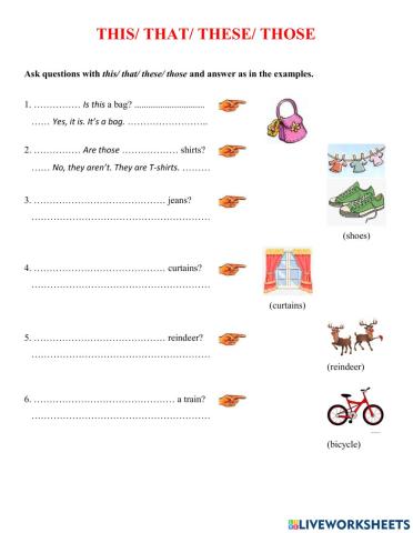 Homework - demonstratives