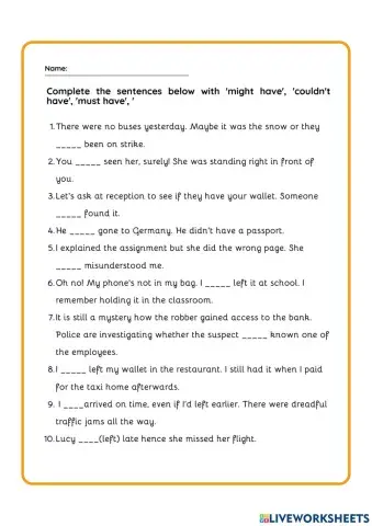 MODAL PAST POSSIBILITY