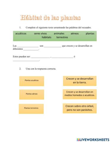 Hábitat de plantas y animales