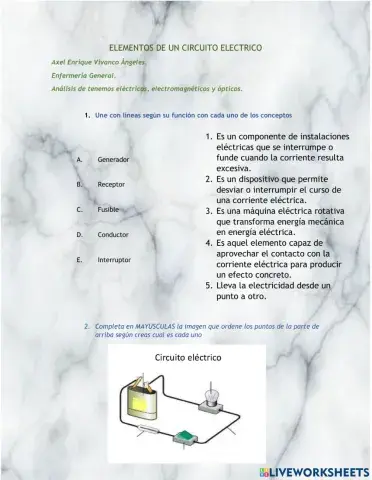 Elementos de un circuito electrico