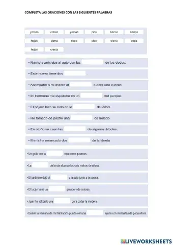 Palabras polisémicas