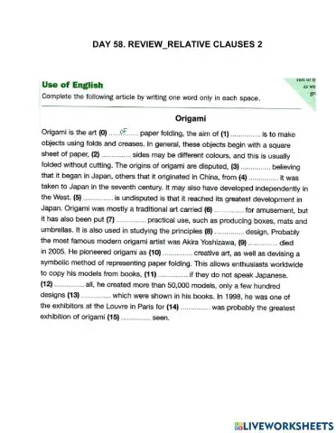 Day 59 Relative clause 2