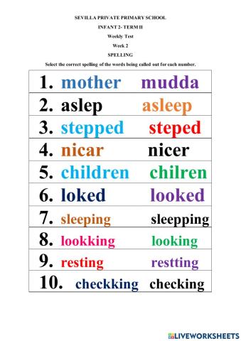 Week2 term2 weekly test