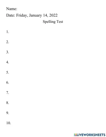 Spelling Test