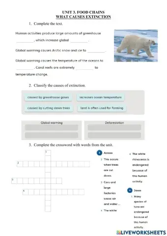 3.3 Biosphere. Causes of Extinction