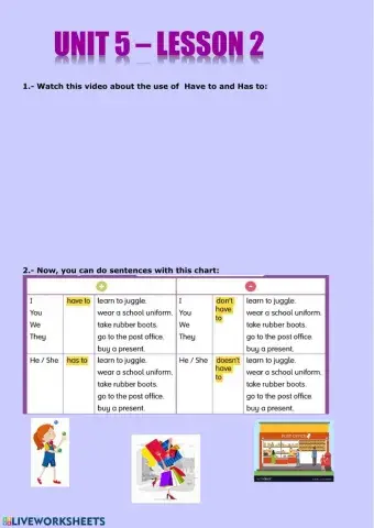 Have to- Has to (5º)