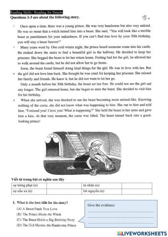 Reading skills - Reading for Details (1)