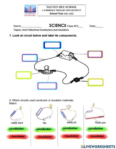 Electrical Conductors and Insulators