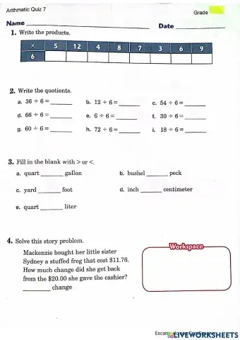 Math Quiz 7