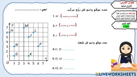 الازواج المرتبة