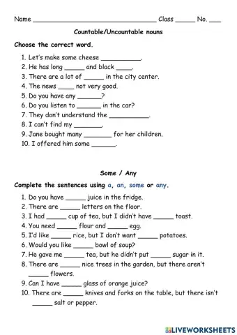 Uncountable-some-any