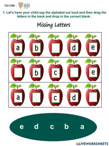 Sunny-Worksheet about Letters (a-e)