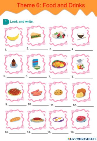 Theme 6: Food and drinks