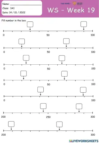 Math - G3 - Number line