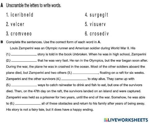 B11 unit 8 LB vocabulary