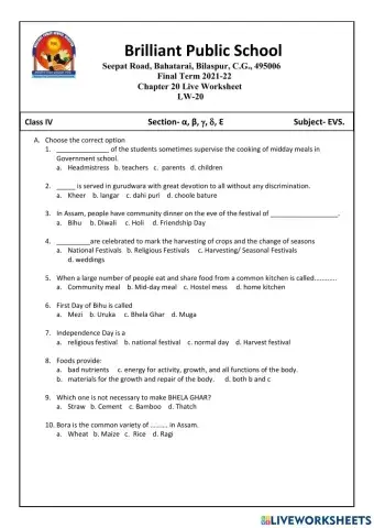 Ch. 20 Eating Together