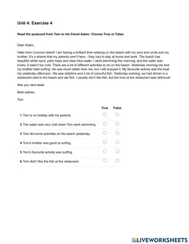 Mindset Foundation - Reading & Writing Skills Modules - Unit 4 Ex4