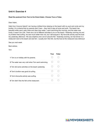 Mindset Foundation - Reading & Writing Skills Modules - Unit 4 Ex4