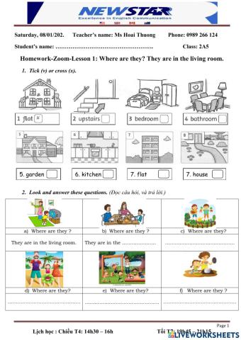 HW L1. Are they in the kitchen?.2A5