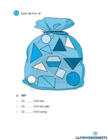 Phiếu bài tập toán trang 129-130 lớp 2