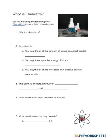 What is Chemistry Webquest