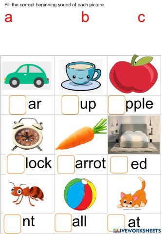 Phonics letter ABC
