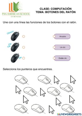 FUNCIONES DE LOS BOTONES DEL RATÓN