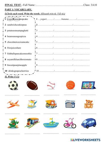 3A10-Final test - Vocab&Grammar